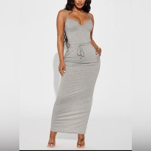Effortless Maxi Dress - Heather Grey